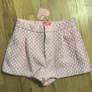 NEW Dolls Kill Sugar Thrillz Heart Patterned Pink Shorts Valentine’s Day S